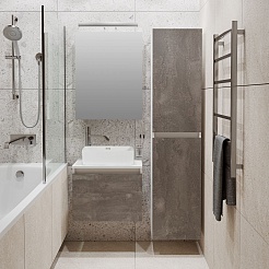 Runo Мебель для ванной Бари 50 Duo подвесная железный камень/белая – фотография-2
